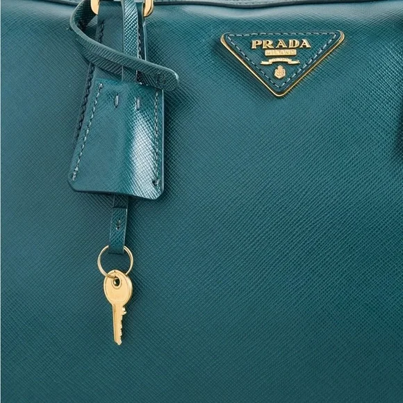 LIKE NEW PRADA Saffiano Leather Medium Bauletto Bag Certified Authentic - Picture 5 of 10